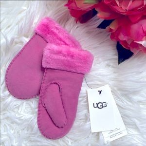Ugg girls sheepskin sunburst mittens size 4-6 yr